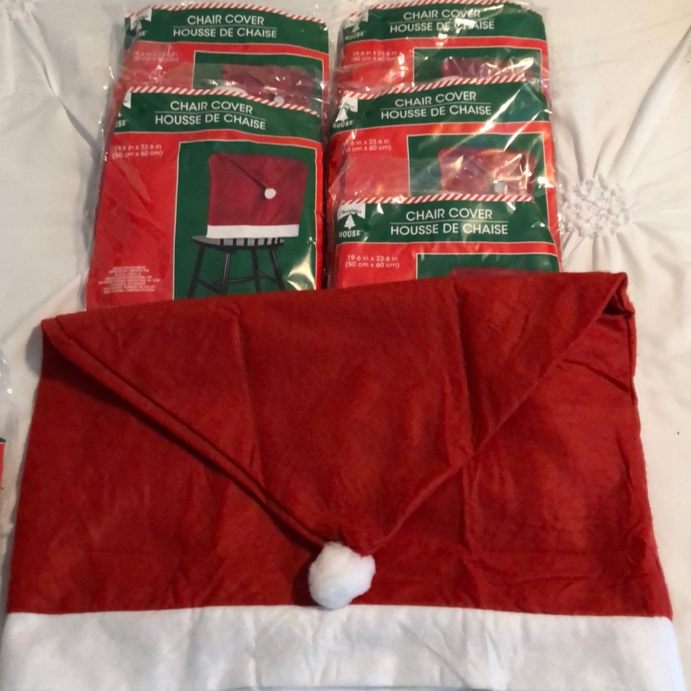 SANTA hat chair cover
